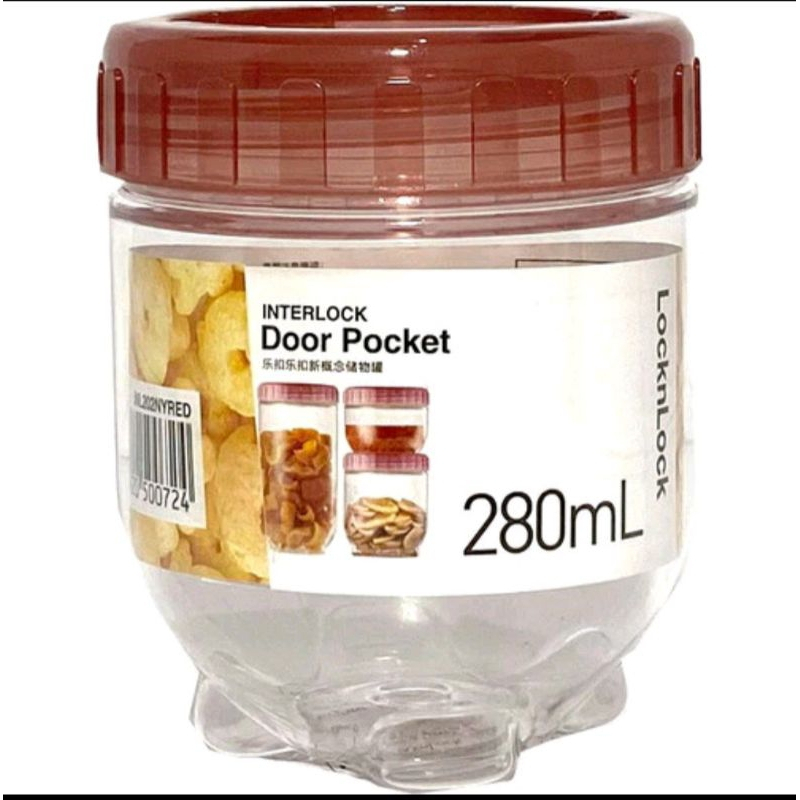 Locknlock Interlock Door Pocket INL202NYRED 280 mL Merah 280mL Food Container