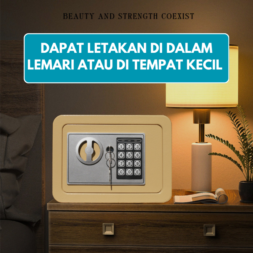 New Brankas Mini Brankas Uang dan Emas Brankas Kecil Brankas Mini Password Brankas Uang Full Plat