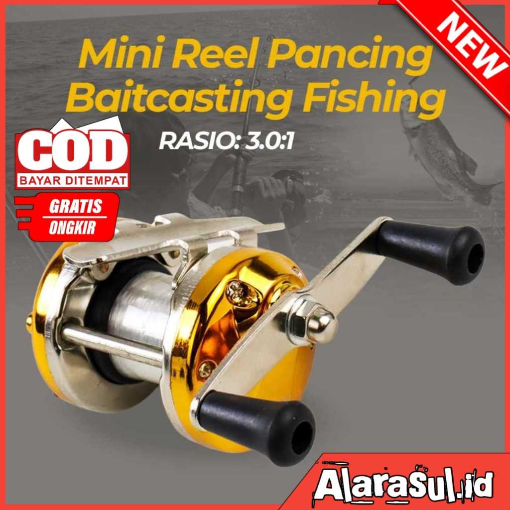 Rill Mini Reel Pancing Mini Rill Pena AC100 Series Mini Reel Pancing Fishing 3.0:1 50 M