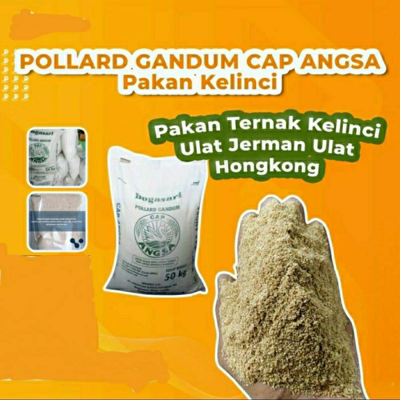 Cap Angsa Pollard Gandum Pakan Hewan Ternak 10Kg