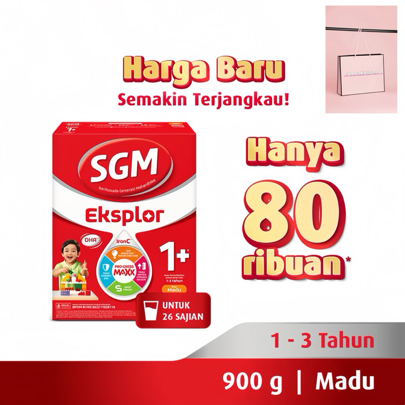 

SGM EKSPLOR 1+ Dengan IronC Susu Pertumbuhan Rasa Madu 900gr