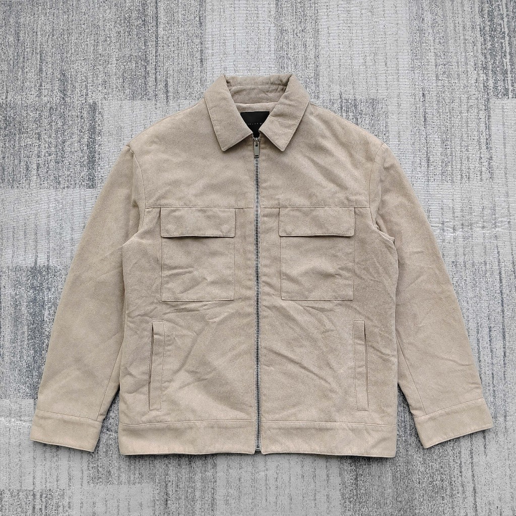 Spao Suede Trucket Jacket Jaket Outer Luaran