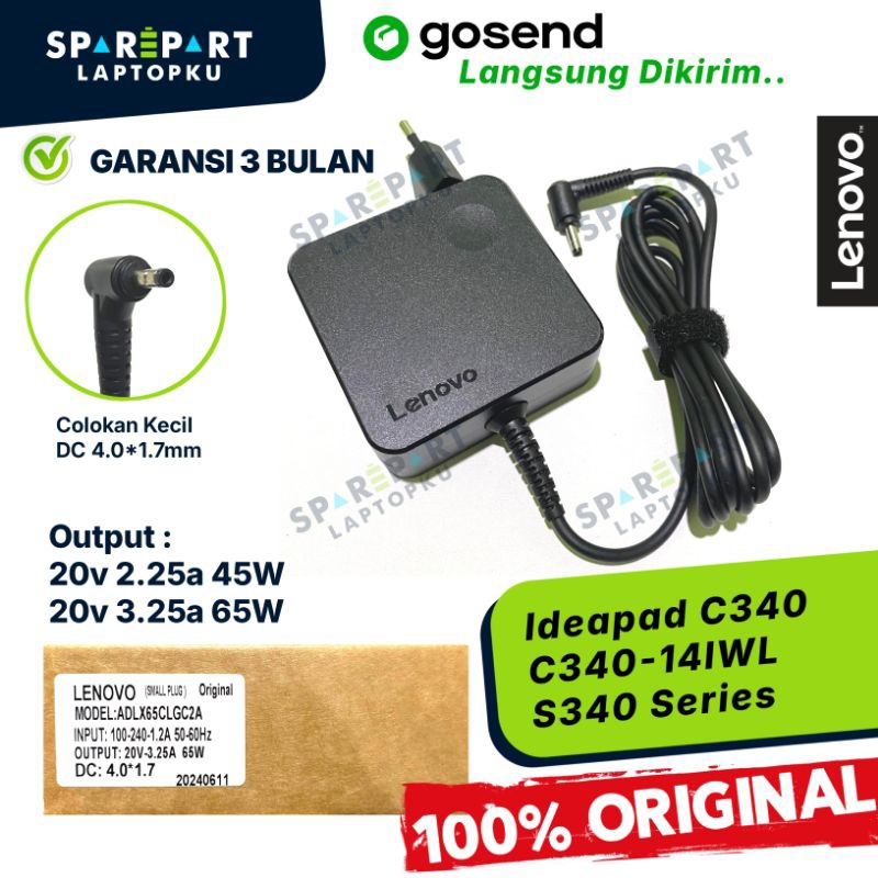 Adaptor Charger Lenovo Ideapad C340 S340 C340-14IML  S340-14API C340-14IWL C340-14API Series Colokan