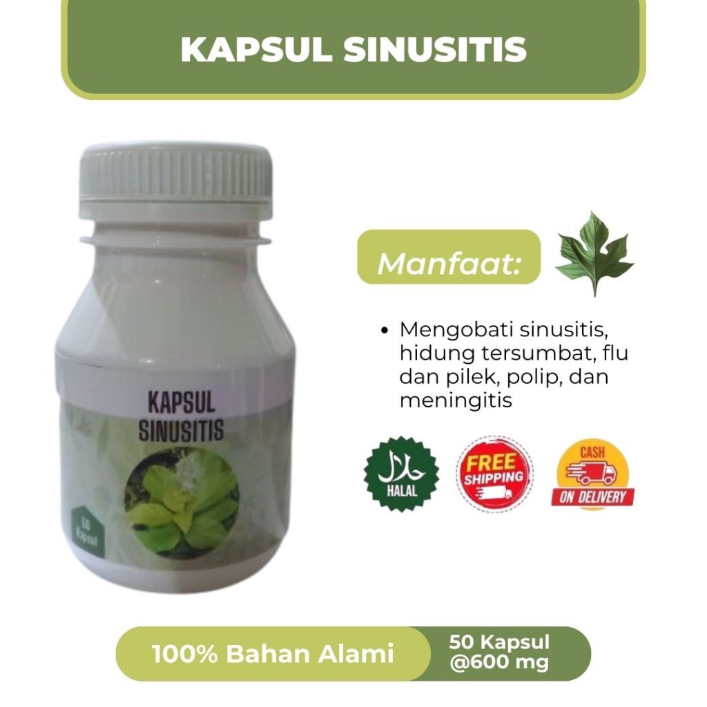 

HERBAL SINUSITIS Isi 50 kapsul | Kapsul herbal untuk mengobati sinusitis