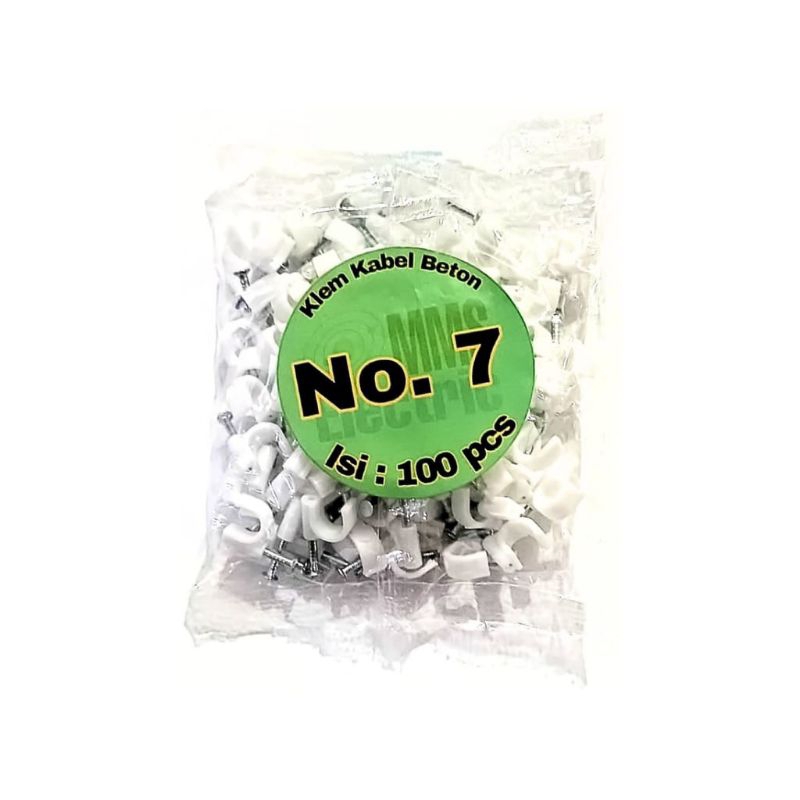 Klem Kabel Klem Listrik Plastik 7 Mm isi 100pcs