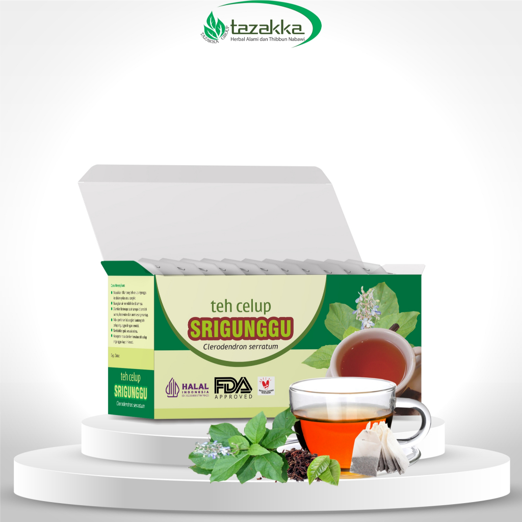

Teh Celup Daun Srigunggu Herbal Tazakka Original Isi 20 Kantung