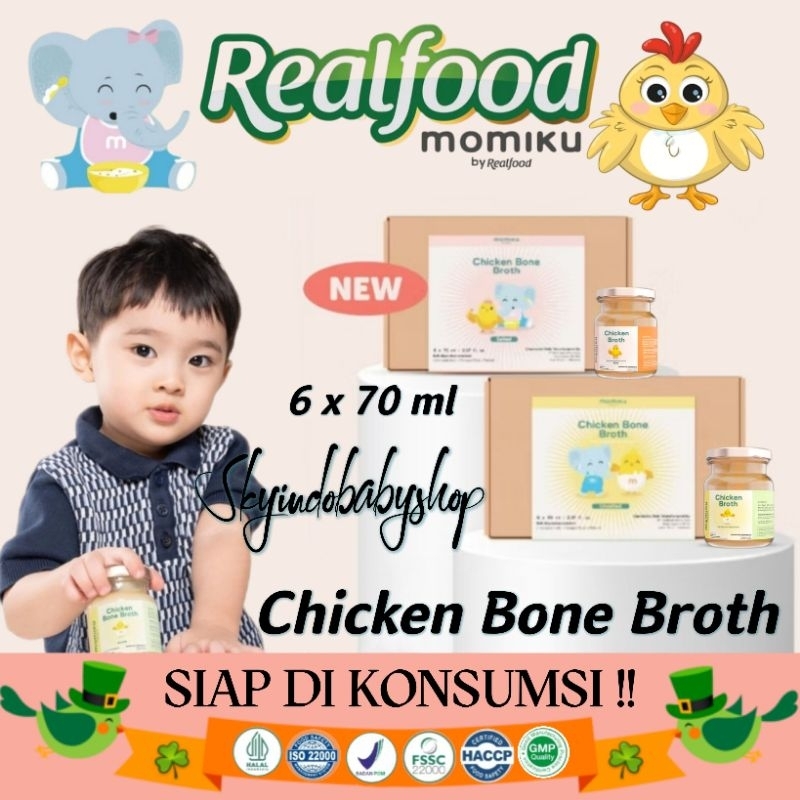 

Realfood Momiku Chicken Bone Broth ( Trial 6 Jar ) Mpasi Kaldu Tulang Ayam Bersertifikat Bpom Halal