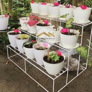 Beli RAK BUNGA SUSUN BESI TINGKAT 3  RAK BUNGA MMALIS  RAK POT BUNGA SUSUN BESI