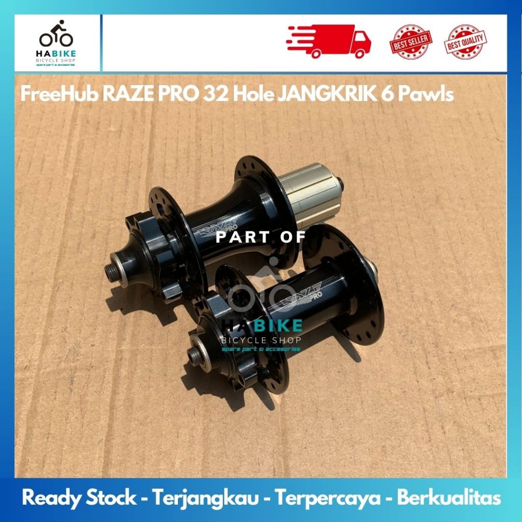 Freehub Jangkrik/Tawon Merk RAZE PRO 32H 6Pawls Model Sprocket / Kaset Untuk Semua Macam Sepeda MTB/