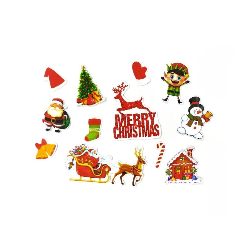

Topper kue hari natal/ Merry Christmas 1bks isi 12pcs
