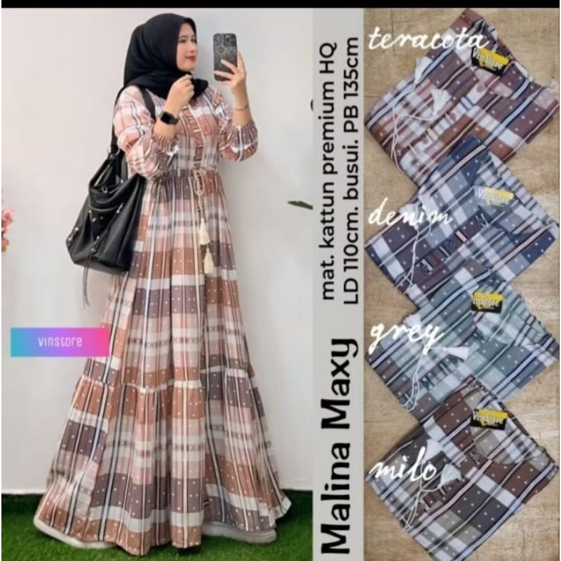 MALINA MAXY DRESS TERBARU MODEL TERVIRAL