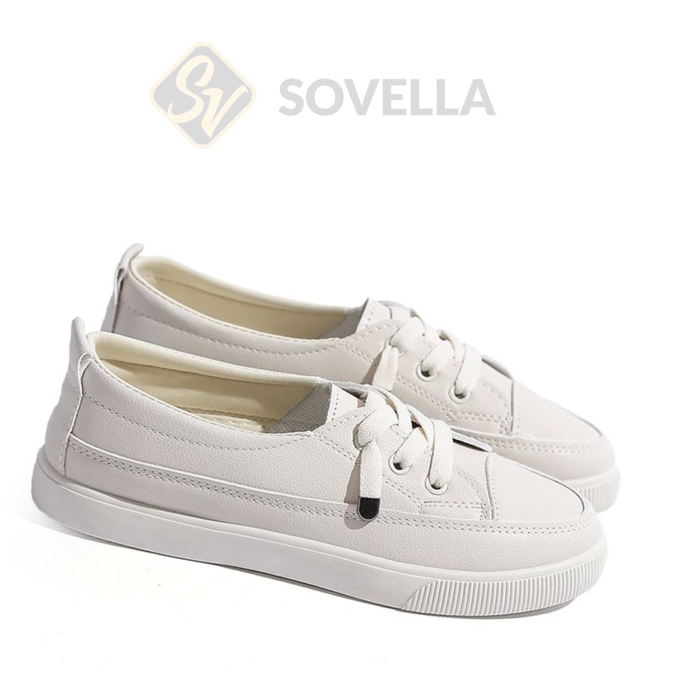 Recomended SOVELLA Cleo Sepatu Flat Shoes Putih Cream Wanita