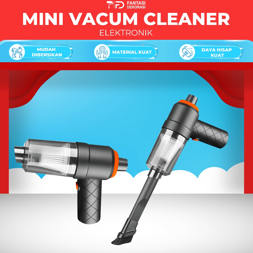 Best Model Penyedot Debu Portable Mini USB 2 In 1 Penghisap Debu Mobil Wireless Kasur Vacum Cleaner 