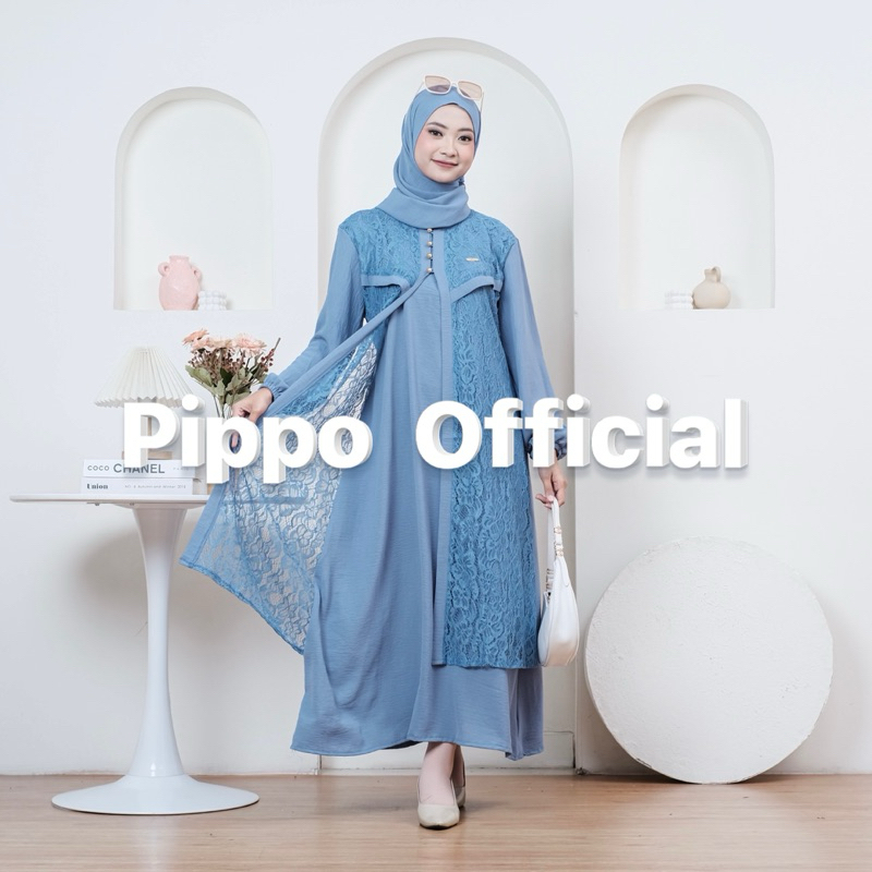 PIPPO GAMIS/ Dress Crinkle Terbaru Mix Burkat/ Gamis Remaja Dewasa/ Gamis Polos Standar Jumbo/ Gamis