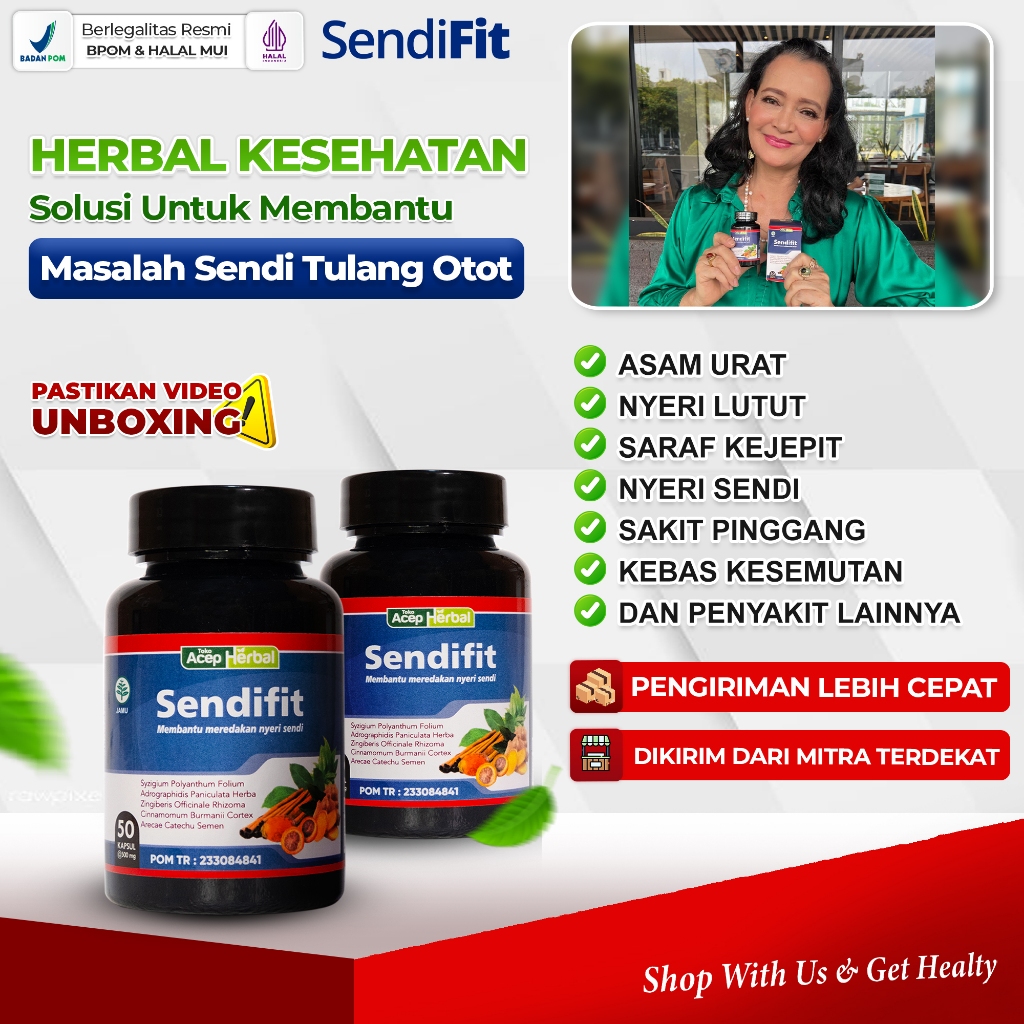 SendiFit Obat Asam Urat Rematik Nyeri Lutut Sakit Lutut Nyeri Tumit Nyeri Sendi Saraf Kejepit Kaki B