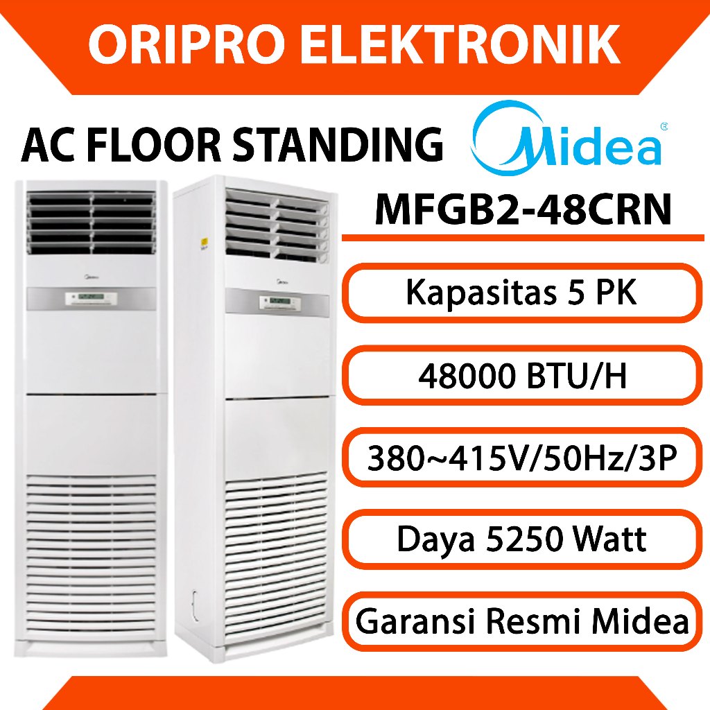 AC Floor Standing 5 PK Midea Standard MFGB2-48CRN