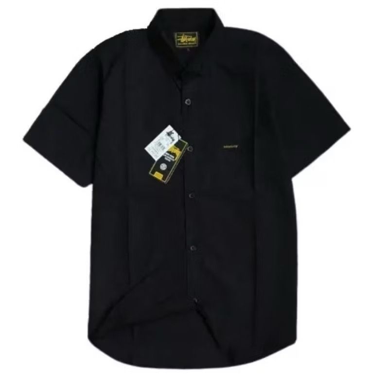 baju kemeja polos pria lengan pendek premium distro hem cowok