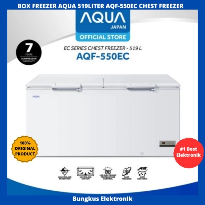 BOX FREEZER AQUA 500LITER AQF-550EC CHEST FREEZER