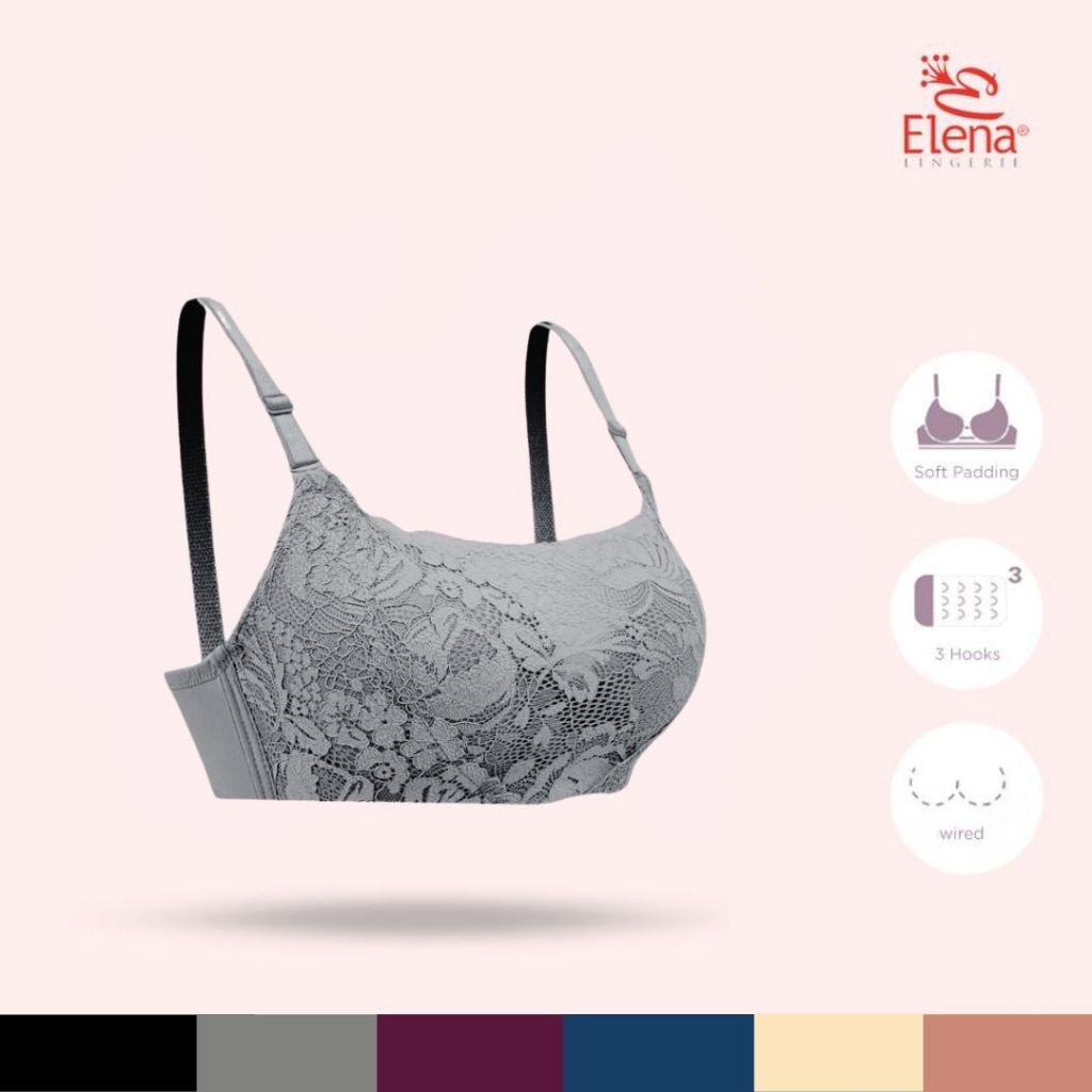 Elena Bandeau Bra Kemben kawat Pakaian Dalam Wanita Busa Tipis 34B - 40B E 24556