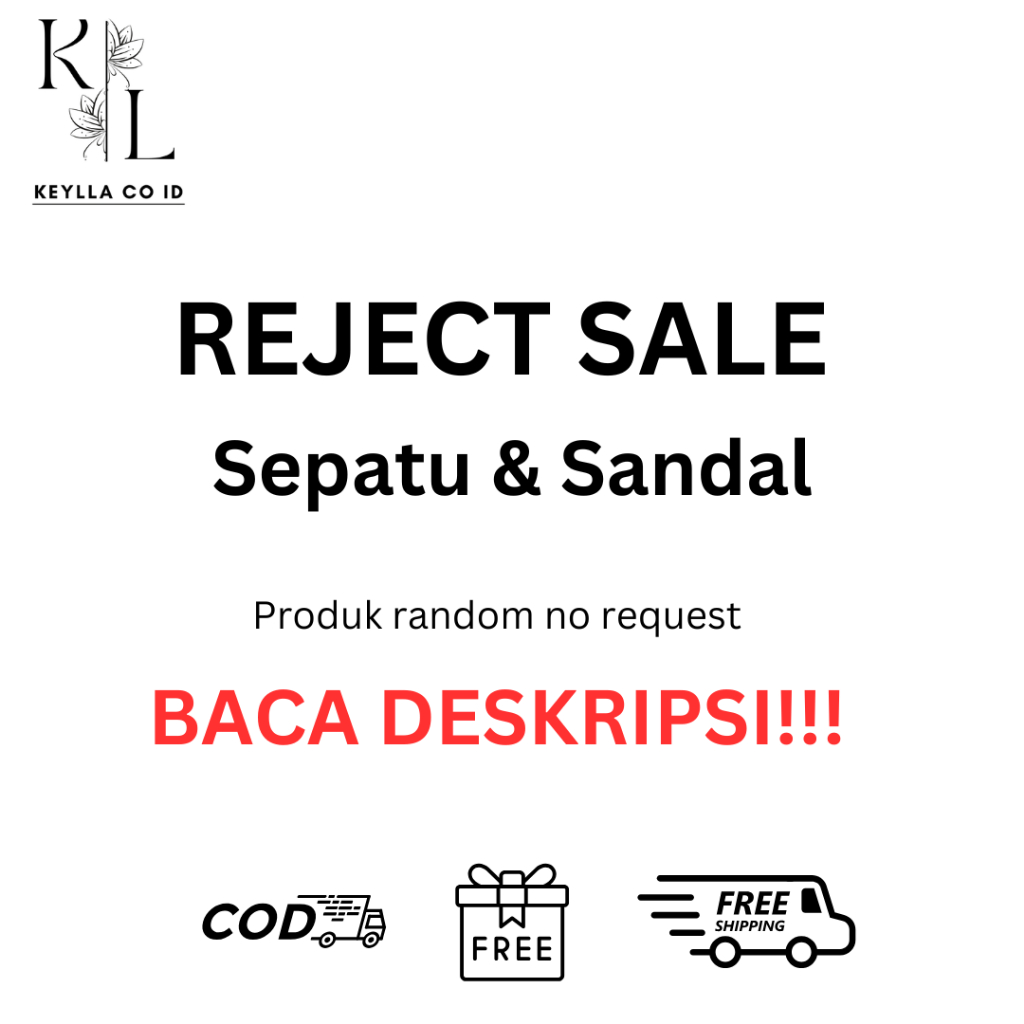KEYLLA Barang Reject Sepatu Sandal Reject/Kotor
