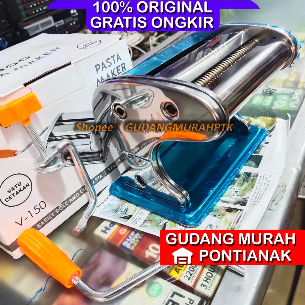 Ampia Vipoo Stainless Steel ORIGINAL V150 Tidak Pakai Sambungan langsung Nyatu Penggiling Adonan Mie