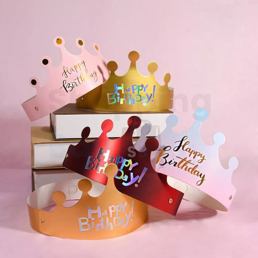 TOPI ULANG TAHUN MAHKOTA TOPI ULTAH MAHKOTA TOPI MAHKOTA ULANG TAHUN TOPI MAHKOTA KERTAS TOPI BIRTHD