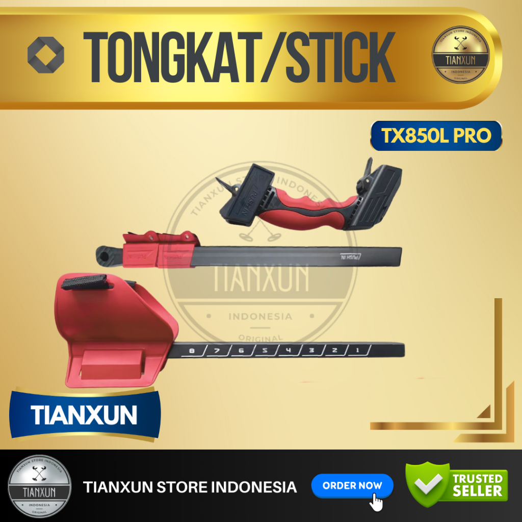 SPAREPART ORIGINAL SUKU CADANG TONGKAT/ STICK METAL DETECTOR TX850L RED AKSESORIES METAL DETECTOR TA