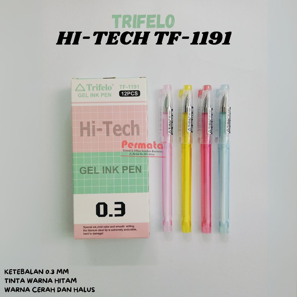 

TRIFELO Pulpen Gel HI-TECH 0.3 MM TF1191 / Pulpen HITEC 0.3