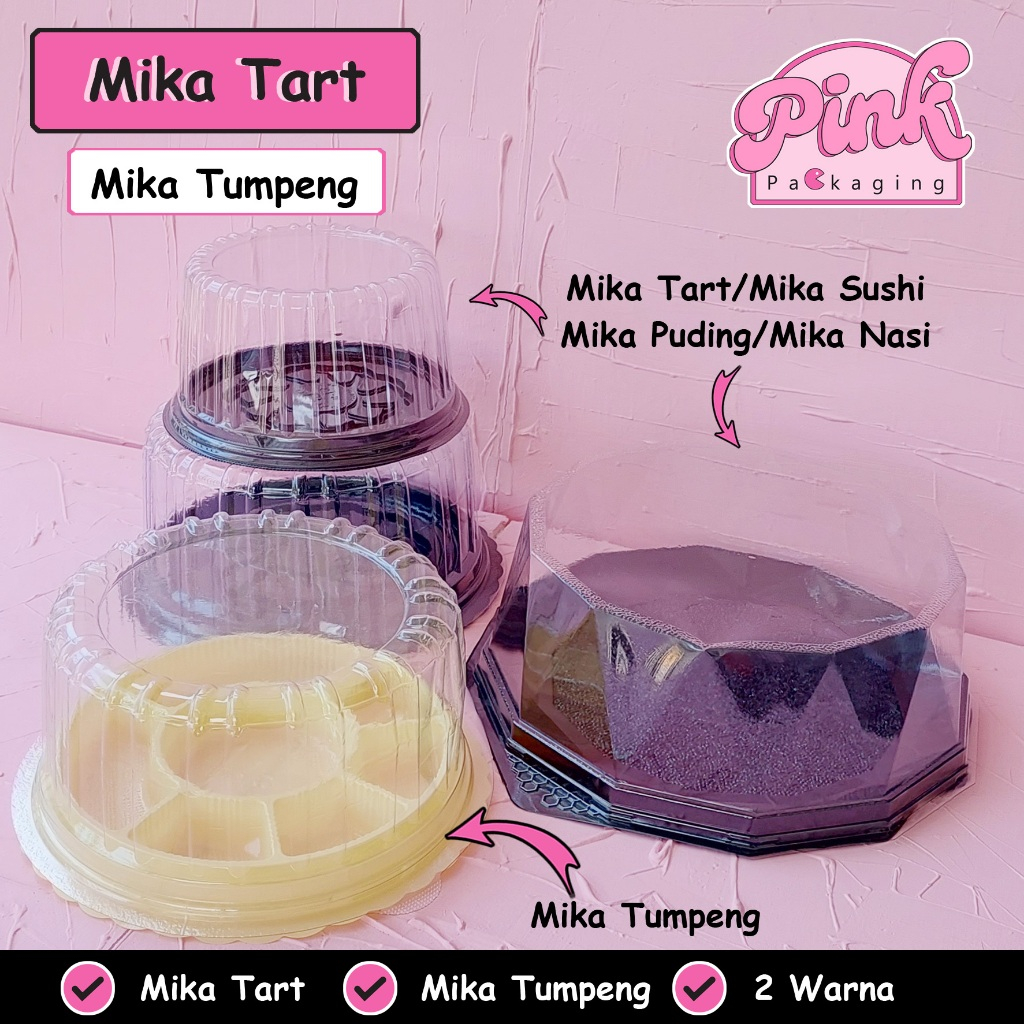 Mika Tart Cake Bolu Kue Tumpeng Mini CT20 Bulat Diameter CT 20 cm Sekat 7 Warna Hitam Ivory