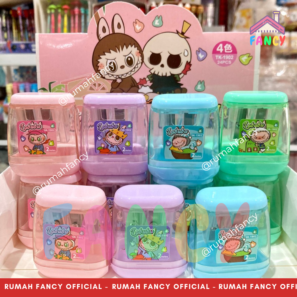 

[1PCS] Serutan Rautan LABUBU Tabung 2 LUBANG Kemasan Plastik Motif LABUBU Unik Lucu Murah