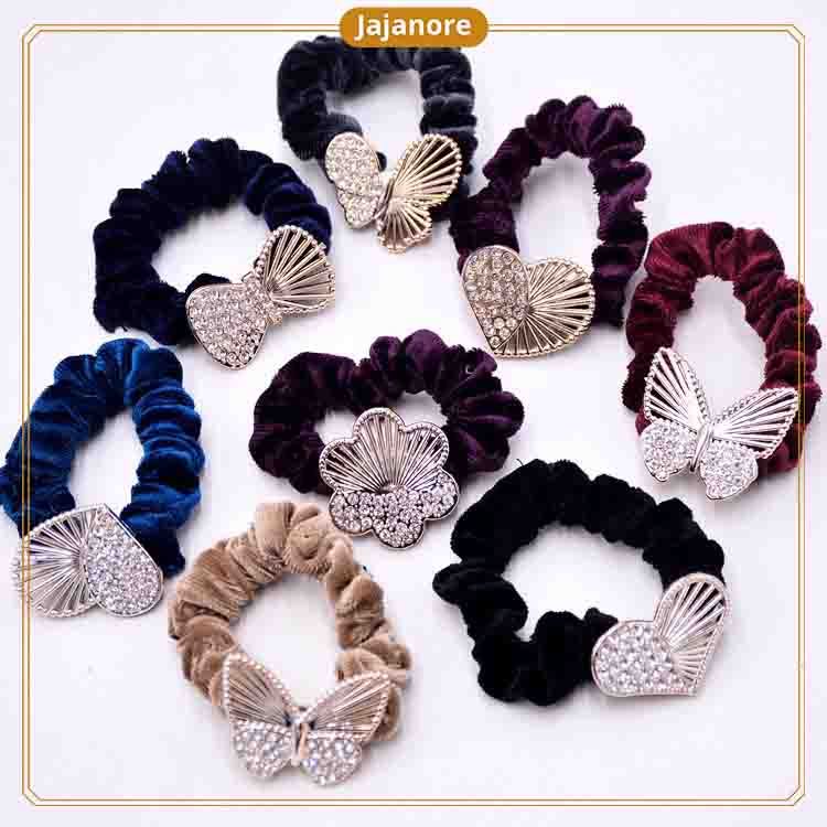JR - IKAT RAMBUT SCRUNCHIE BLUDRU CRISTAL / IKAT RAMBUT KOREA / SCRUNCHIE BELUDRU / KUNCIRAN BLUDRU
