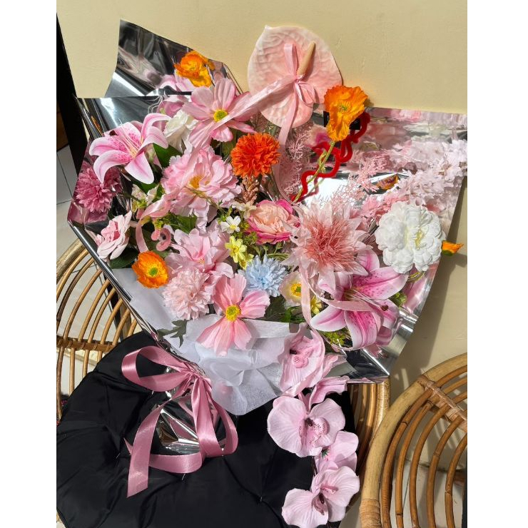 LARGE BOUQUET - / Buket Bunga Artificial Wisuda / EXTRA LARGE / Buket Hologram / Buket Premium / Bun