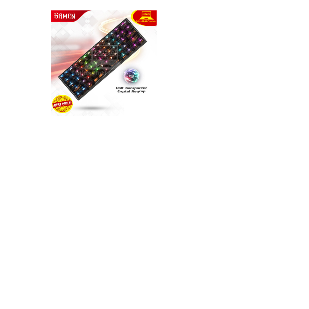 Keyboard GAMEN Titan Evo Mechanical RGB Light Wireless Garansi 1 thn