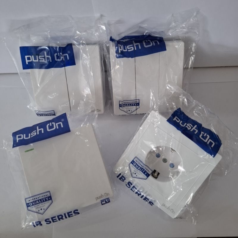 Push On Series Stop Kontak / Saklar Engkel / Saklar Double / Saklar Triple / Stop Kontak Engkel Prem
