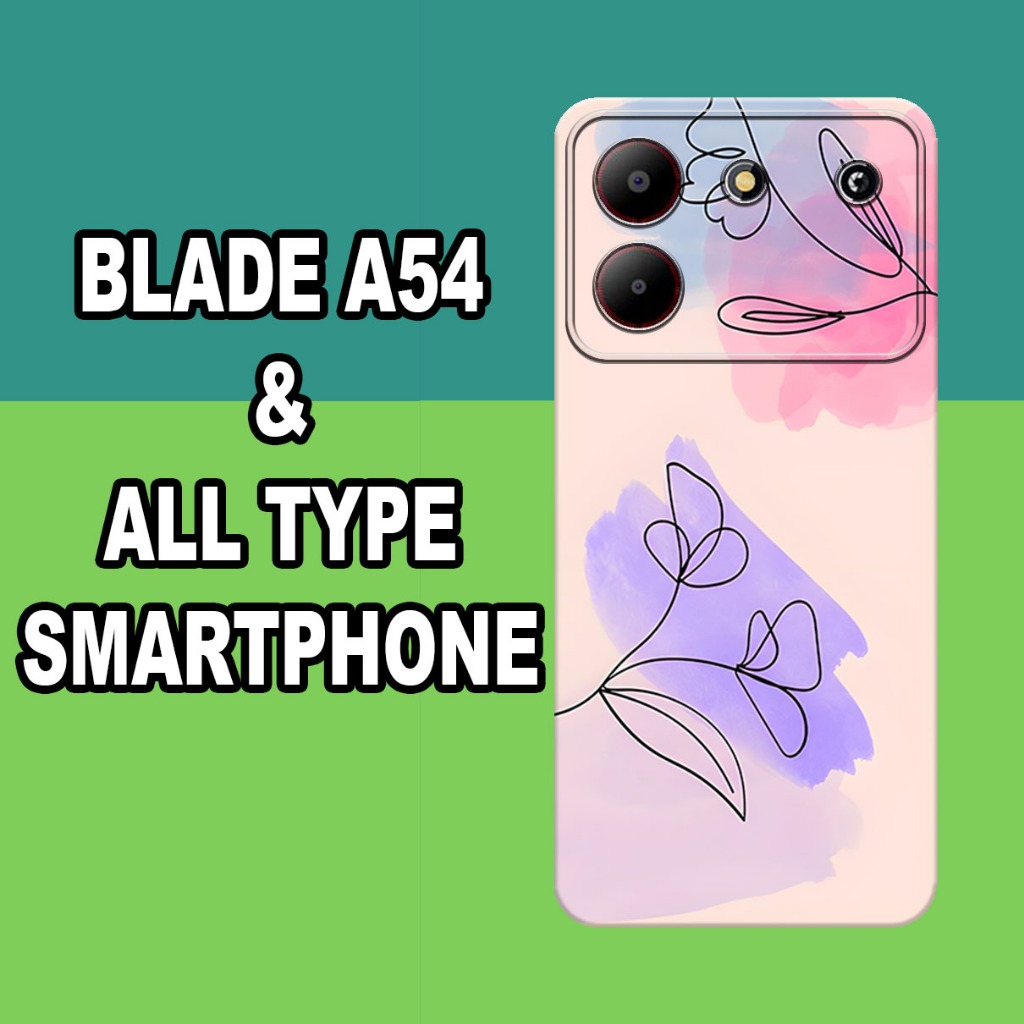 (GC16) Softcase karet Hp ZTE BLADE A54 | Case Motif Gambar Bunga | Case ZTE BLADE A54 Silikon Tpu Pr