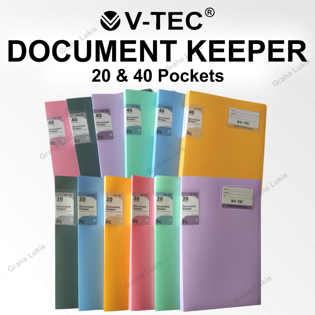 

V-TEC Document Keeper 20 / 40 pockets Folio