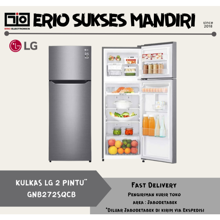LG GN-B272SQCB KULKAS 2 PINTU GNB272SQCB GN-B272 272SQCB
