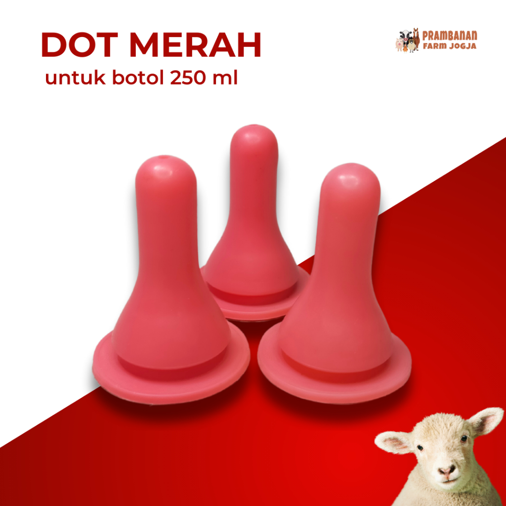 Dot Kambing Dot Cempe Silikon Merah