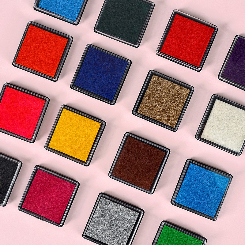 

20 INK PAD COLOR FINGER PAINTING SMALL SQUARE STAMP INK PAD — BANTALAN TINTA STEMPEL