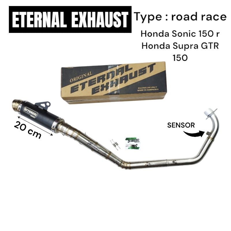 knalpot sonic road race eternal exhaust ori knalpot racing Supra gtr 150 Sonic 150 r type road race