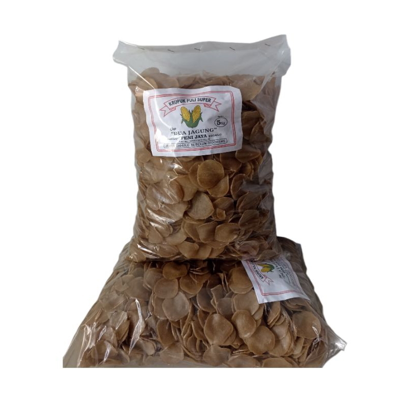

Kerupuk puli super cap dua jagung kerupuk puli bulat 5kg