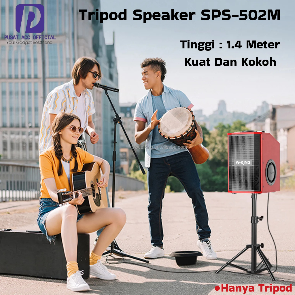Stand Tripod Kaki Tiang Standing Speaker Aktif Pasive Portable