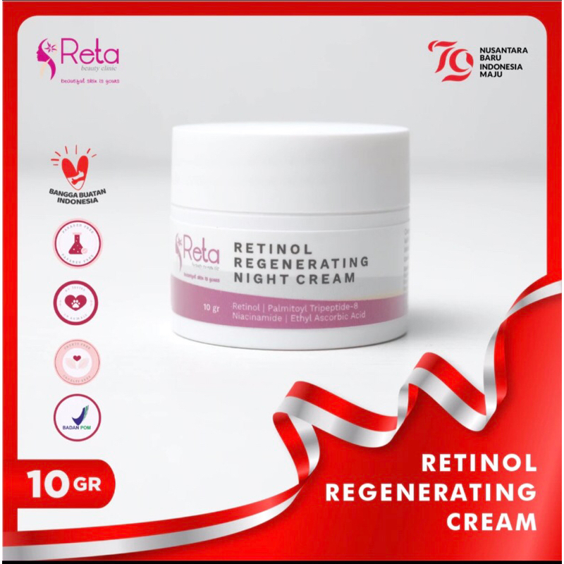Retinol Regenerating Night Cream/Krim Malam/Krim Retinol/Retinol Cream/Reta Beauty Clinic