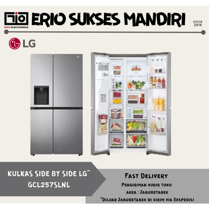 LG GC-L257SLNL Kulkas LG Side By Side GCL257SLNL GCL257 Dispenser