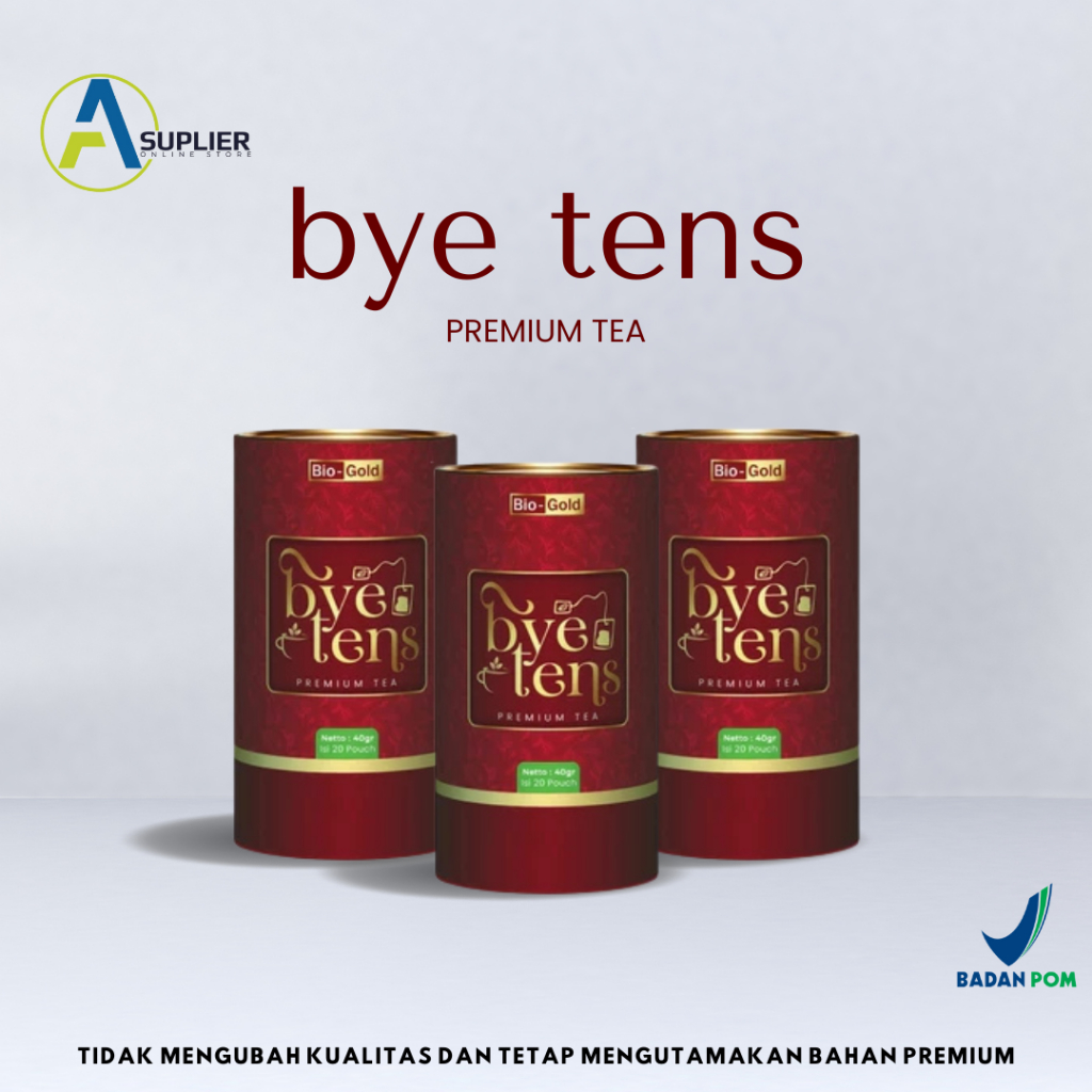 

Teh Bye Tens Bio Gold Premium Tea - Teh Herbal Alami Bantu Mengatasi Hipertensi Tekanan Darah Tinggi