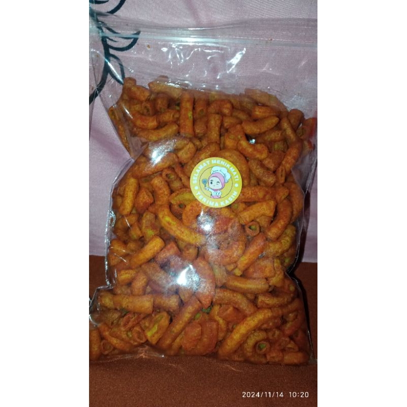 

makaroni pipa pedas daun jeruk kemasan 10.000