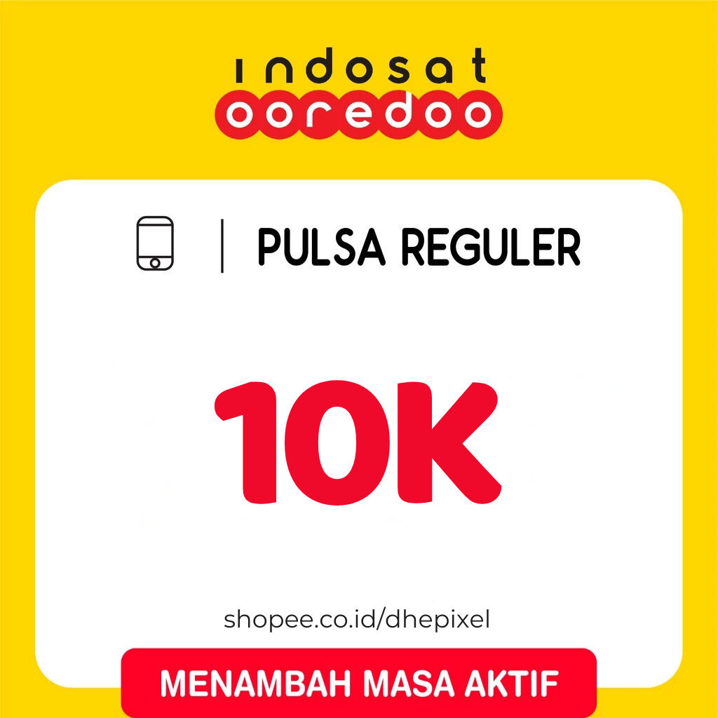Pulsa Indosat Ooredoo IM3 Elektrik Reguler Murah 10 RB MURAH Menambah Masa Aktif Proses Cepat 5 Meni