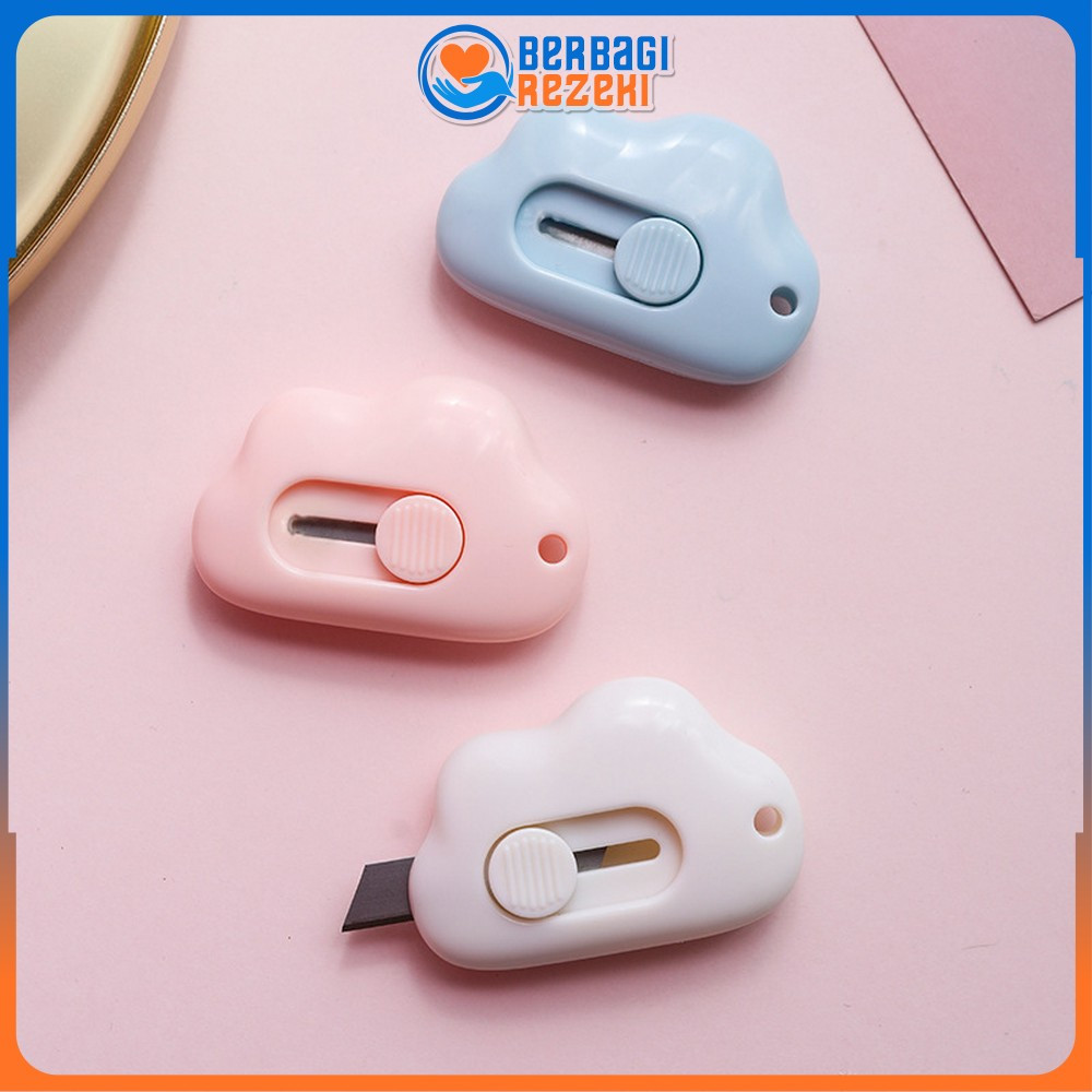 

Pisau Cutter Mini Portable Bentuk Awan / Pisau Cutter Mini Alat Bantu Potong Kertas / Alat Tulis Kantor Pisau Kartun Model Awan Impor BR C953