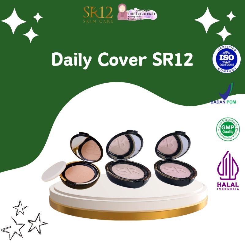 

Daily Cover Compact Powder SR12 /Bedak padat Spf 25++/Glowing skin natural