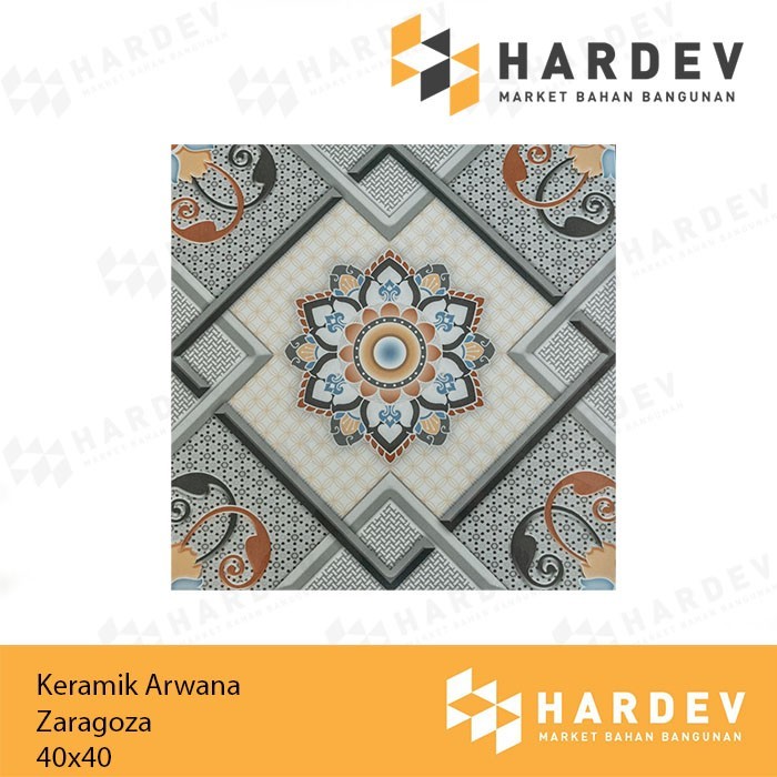 KERAMIK ARWANA 40X40 ZARAGOSA GREY